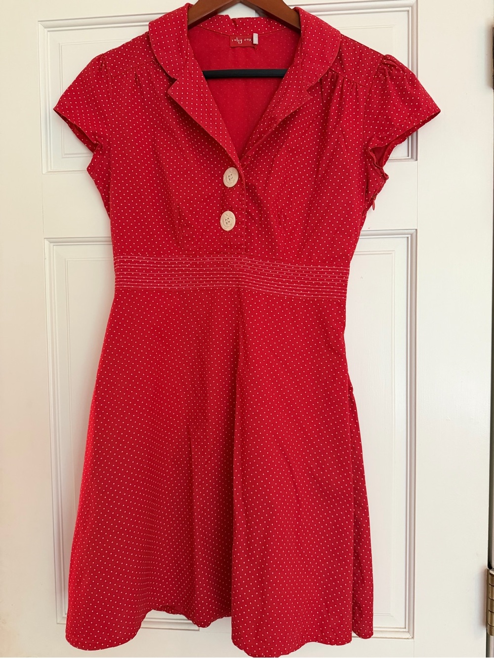Ruby Rox Red Polka Dot Midi Dress